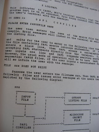 DAPL User's Manual, 1977, microprogramming for the AMD 2900, the Fairchild 9400 Macrologic, and the Motorola 10800 4-bit microprocessors